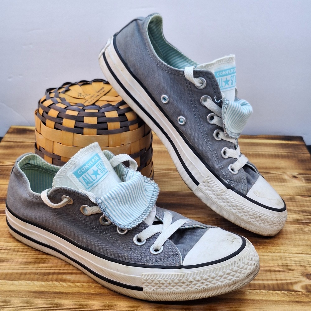 Converse All Star‎ Grey Women's Shoes Sneakers Sz 7 Baby Blue